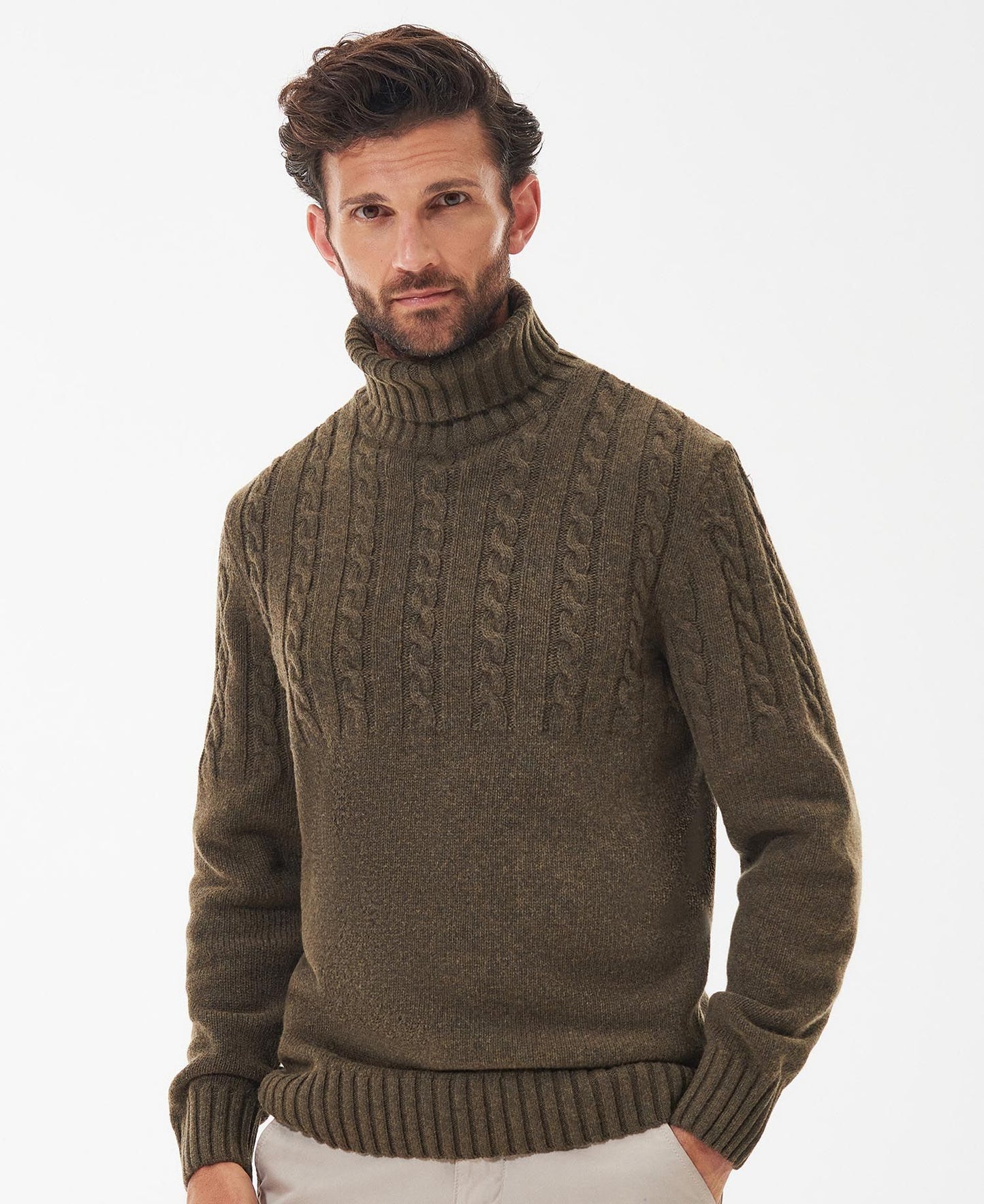 (Barbour) Duffle Cable-Knit Jumper (Men's)