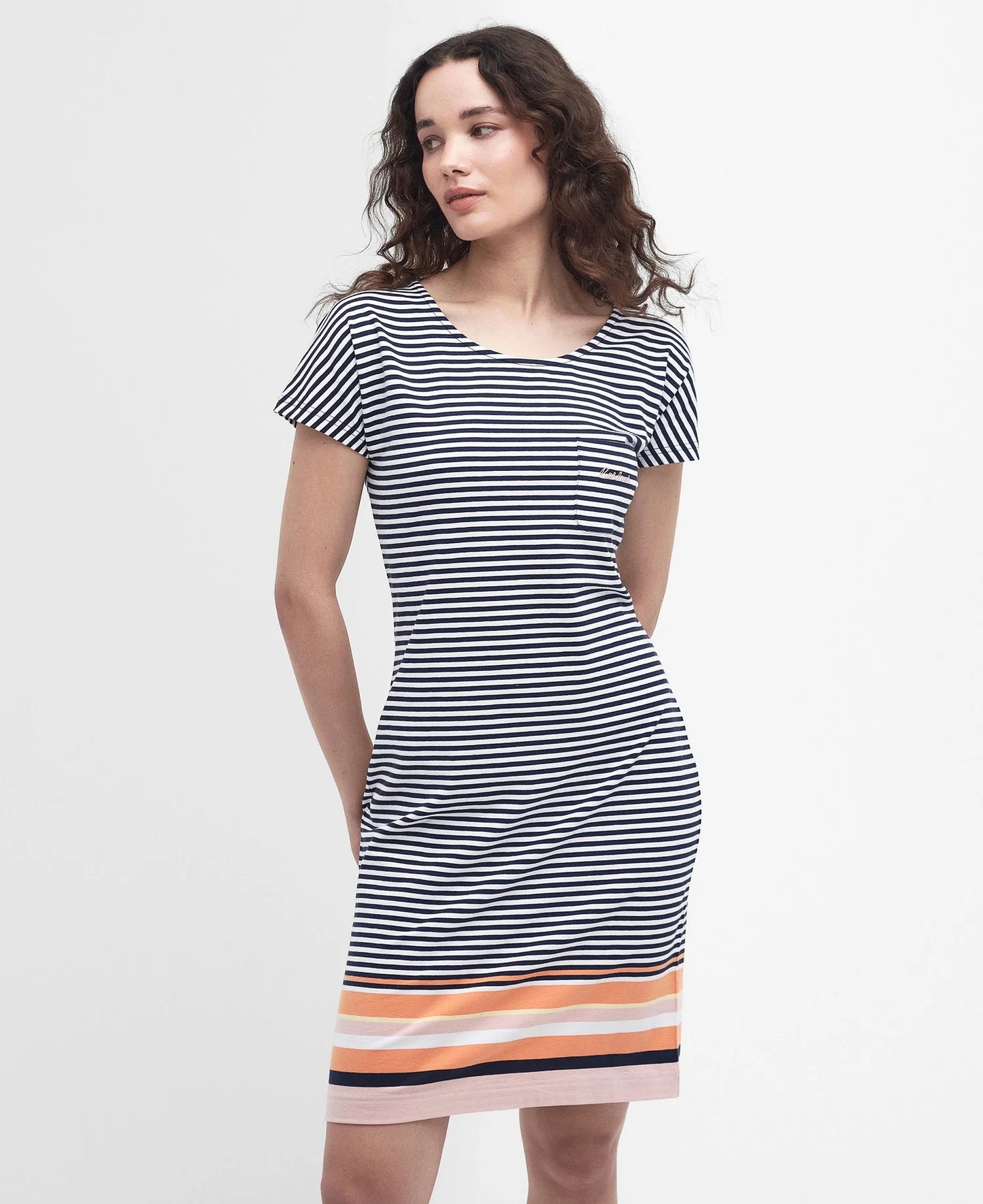 Barbour Harewood Stripe Dress Navy Multistripe (Womens)