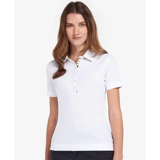 Barbour Portsdown Polo White/ Indigo Tartan (Womens)