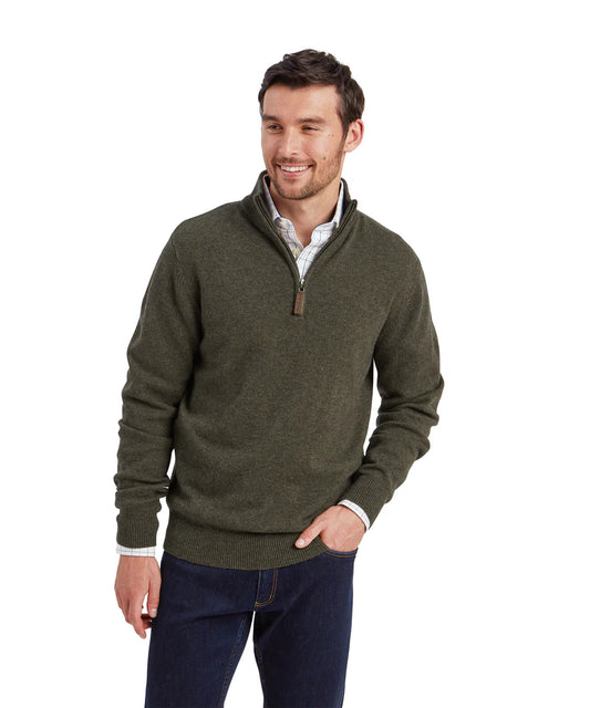 (Schoffel) Calton Cotton Cashmere 1/4 Zip Jumper (Men's)