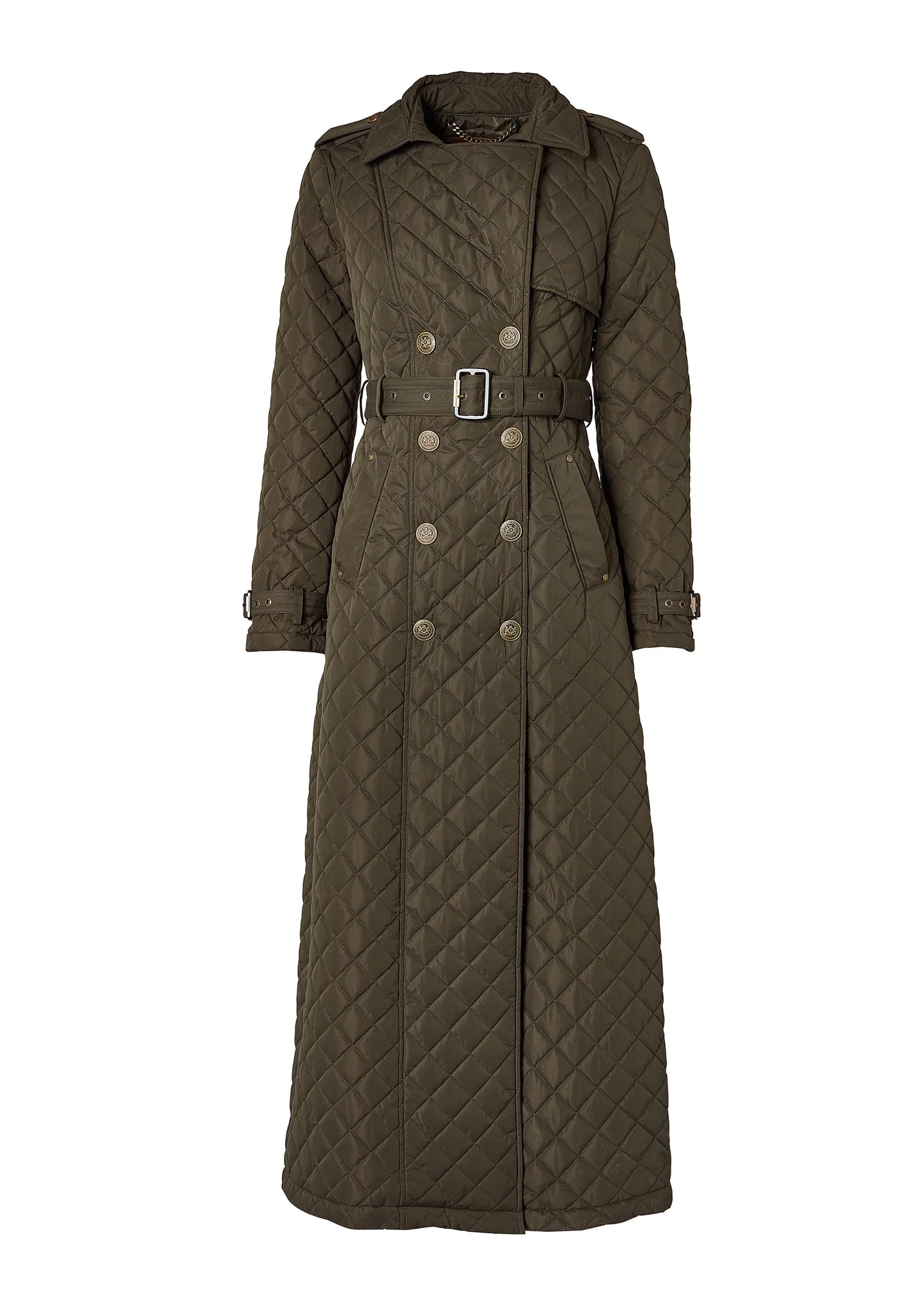 (Holland Cooper) Enstone Quilted Trench Coat (Women's)