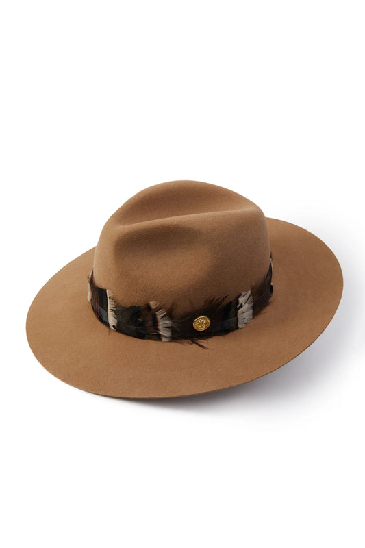 (Holland Cooper) Trilby Feather Banded Hat (Women's)