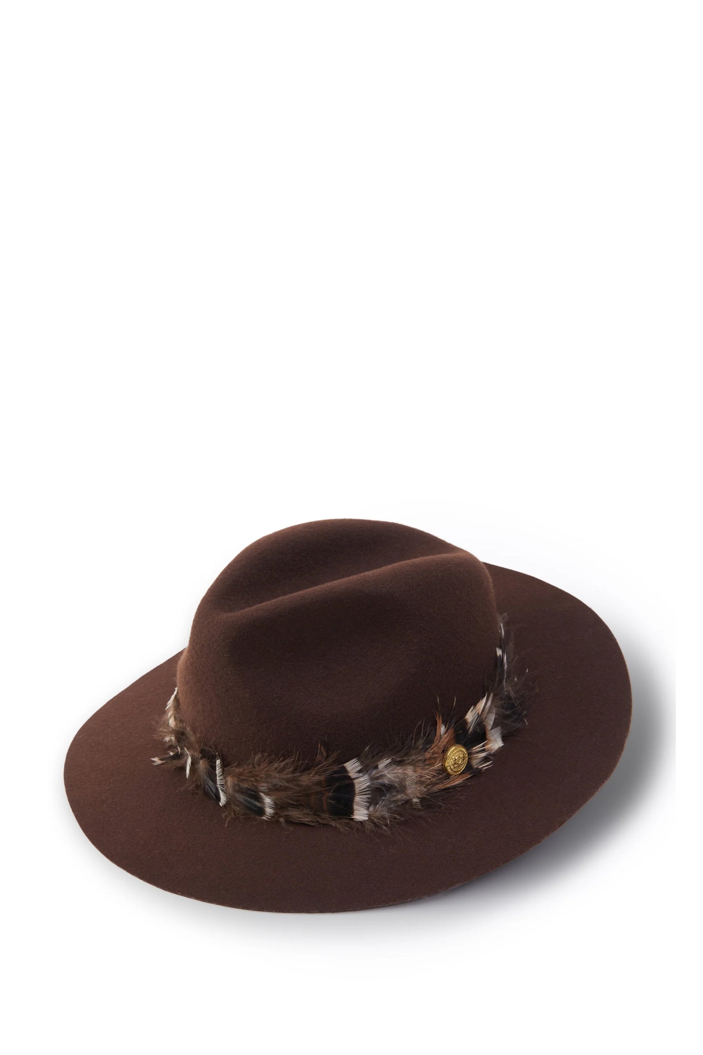 (Holland Cooper) Trilby Feather Banded Hat (Women's)