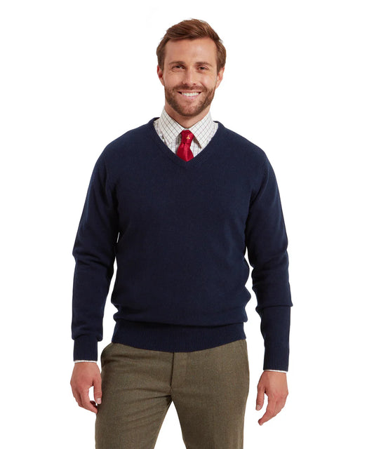 (Schoffel) Lewis Lambswool V Neck Jumper (Men's)