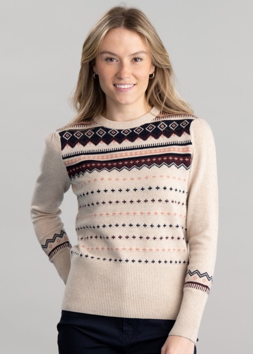 Barbour Birch Crew Neck Knit Sweater Oatmeal (Women's)