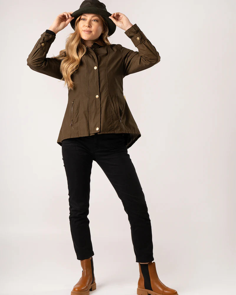 Khaki wax hot sale jacket womens