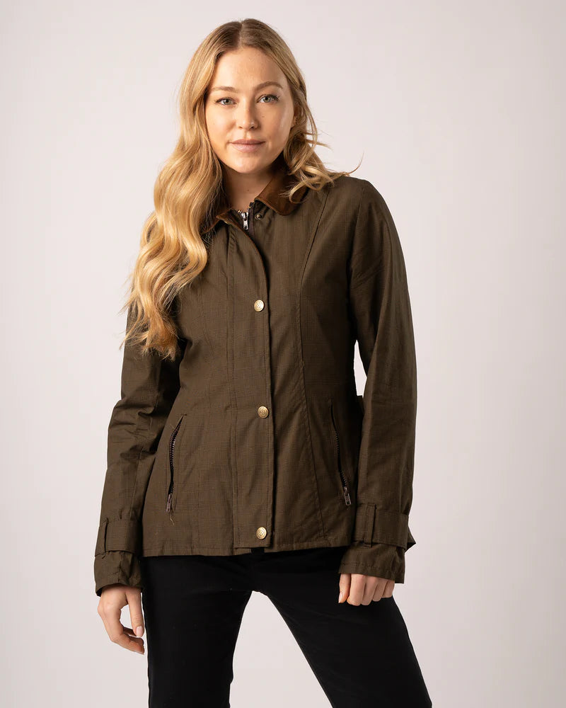 Welligogs Cambridge Wax Jacket Khaki (Women's)